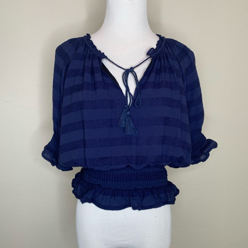 Tularosa NWOT Navy Blue Blouse Boho Sz Small